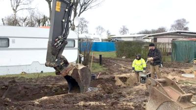 Tiefbauarbeiten am Mobilheim Stellplatz "Klintdoerp"